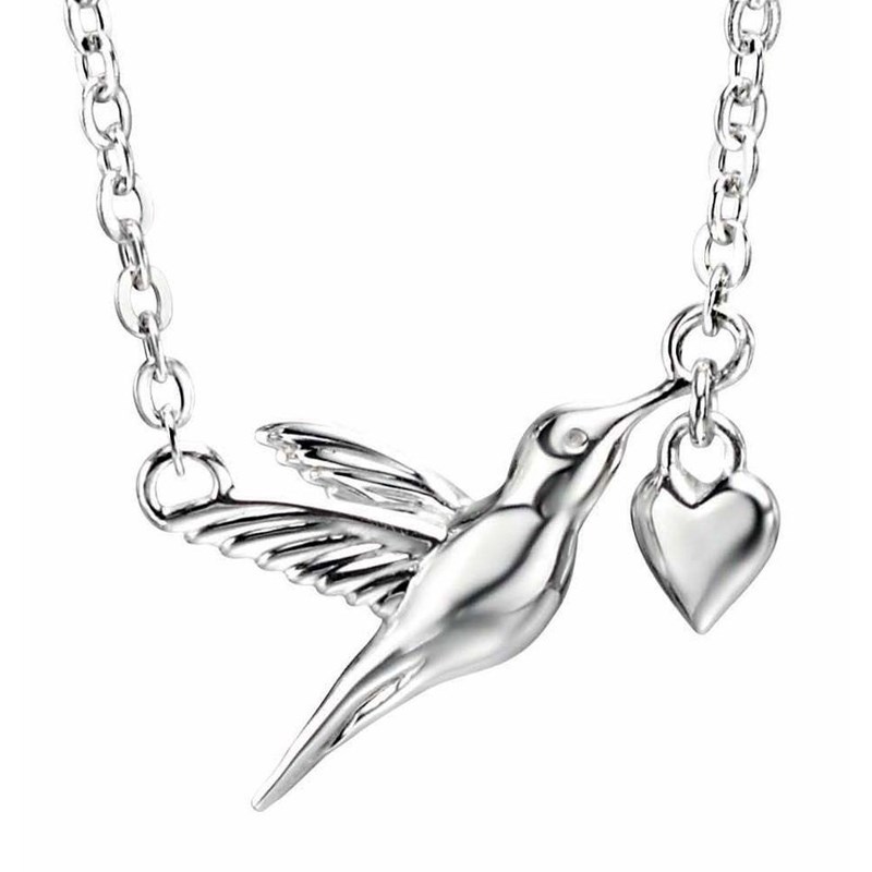 Collier colibri en argent 925/1000