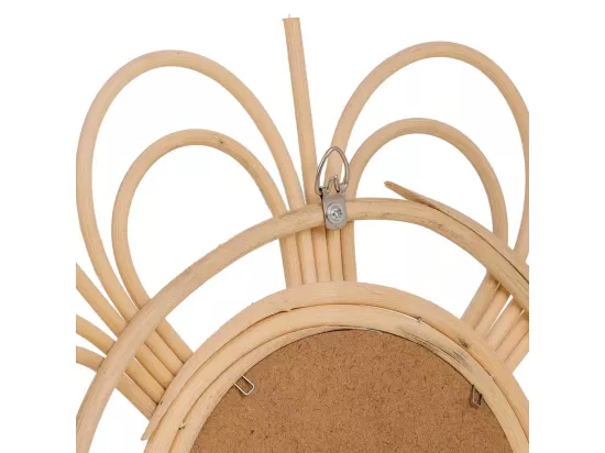 Miroir en bambou marron d40/16,5x02h