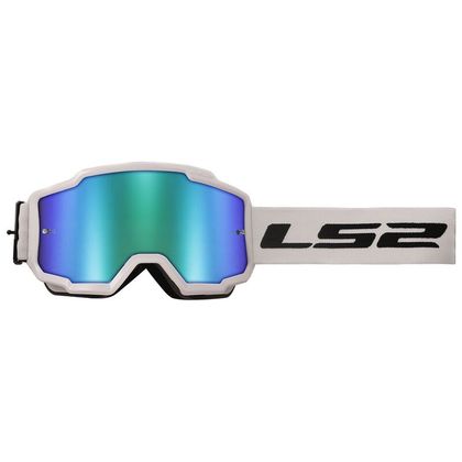 Masque cross LS2 CHARGER GREEN IRID.VISOR 2024 - Blanc