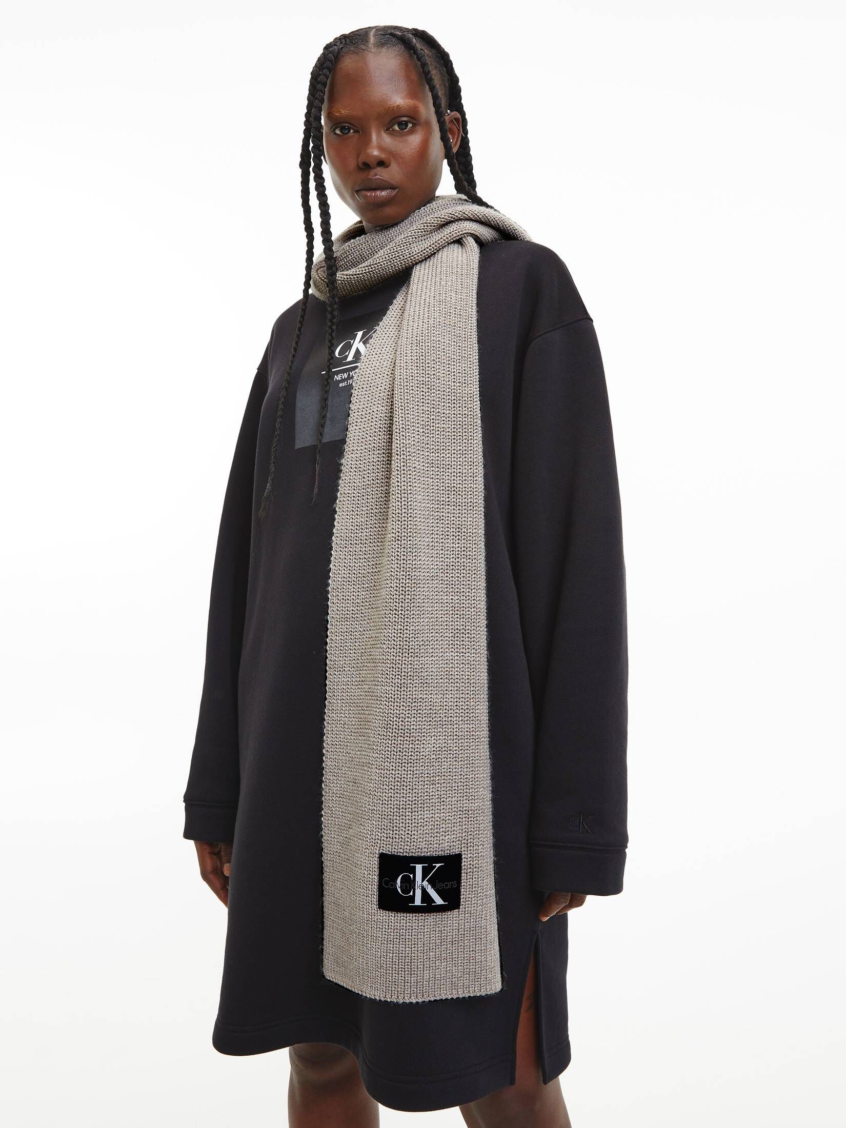 CALVIN KLEIN JEANS| Damen Schal MONOLOG PATCH SCARF