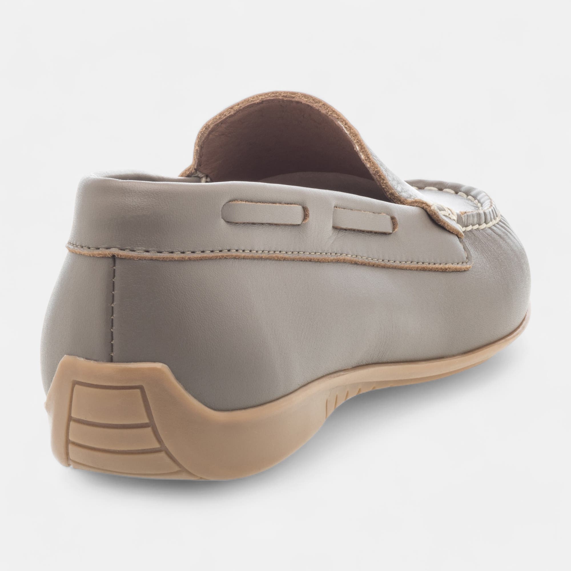 Mocassins Femme en cuir taupe