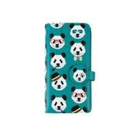 bb Klostermann Langbörse blau Pandaköpfe