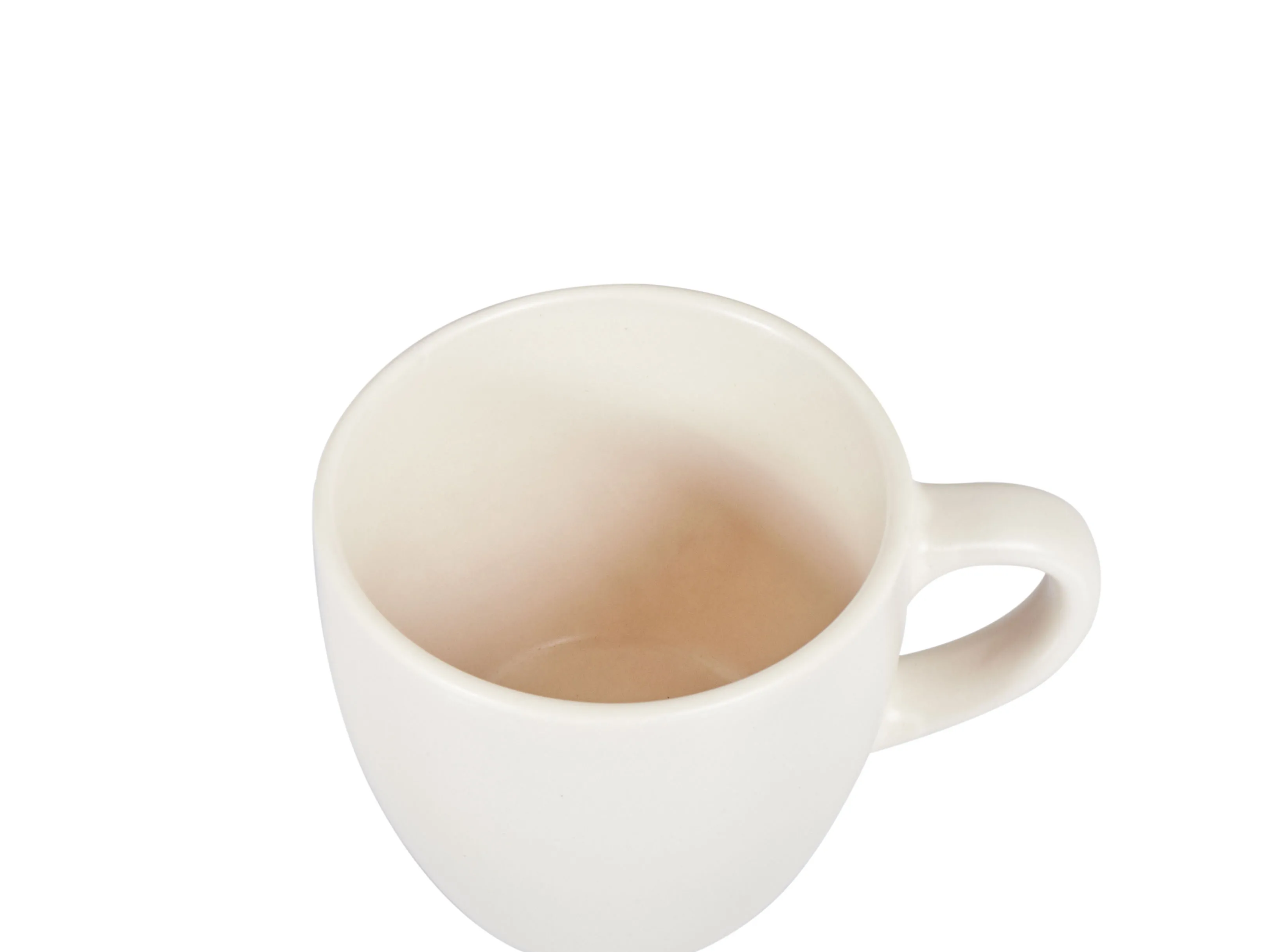 Set van 4 kopjes met schotels CARAWAY Steengoed Gebroken wit