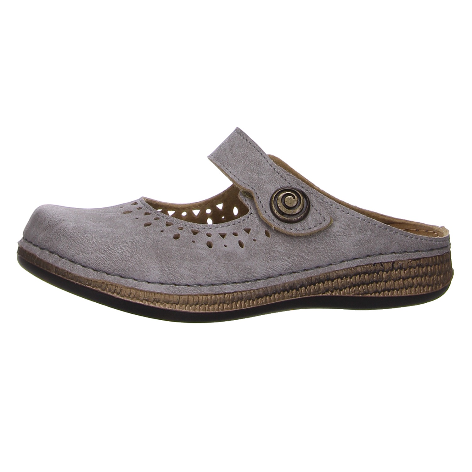 Fischer Markenschuh Clogs grau grau