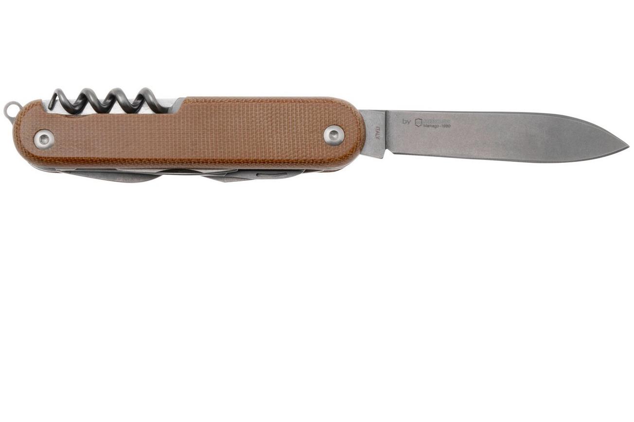 MKM Campo 7 CP07MAG-NC Magnacut Natural Canvas Micarta, zakmes