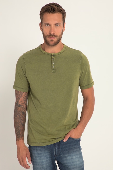 Henley, Halbarm, CoolDyed-Look, Rundhals, bis 8 XL