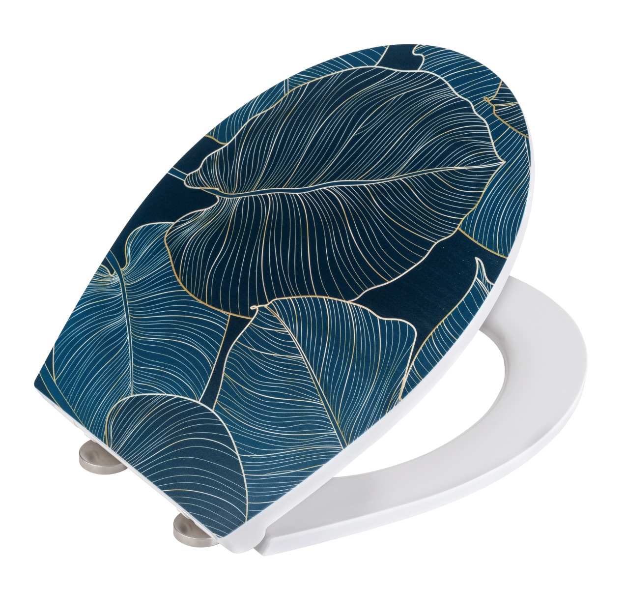 Wenko Embossed softclose toiletzitting Big Leaves