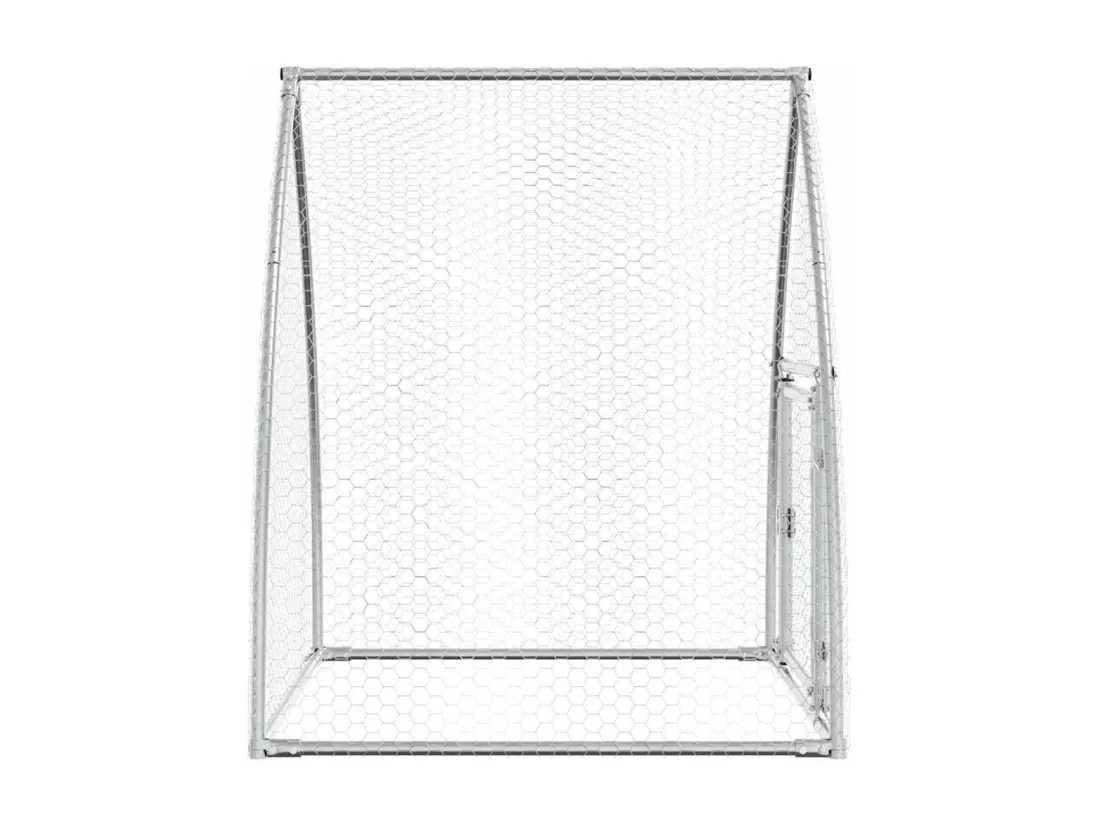 Cage pour poules argenté 100x105x120 cm acier galvanisé