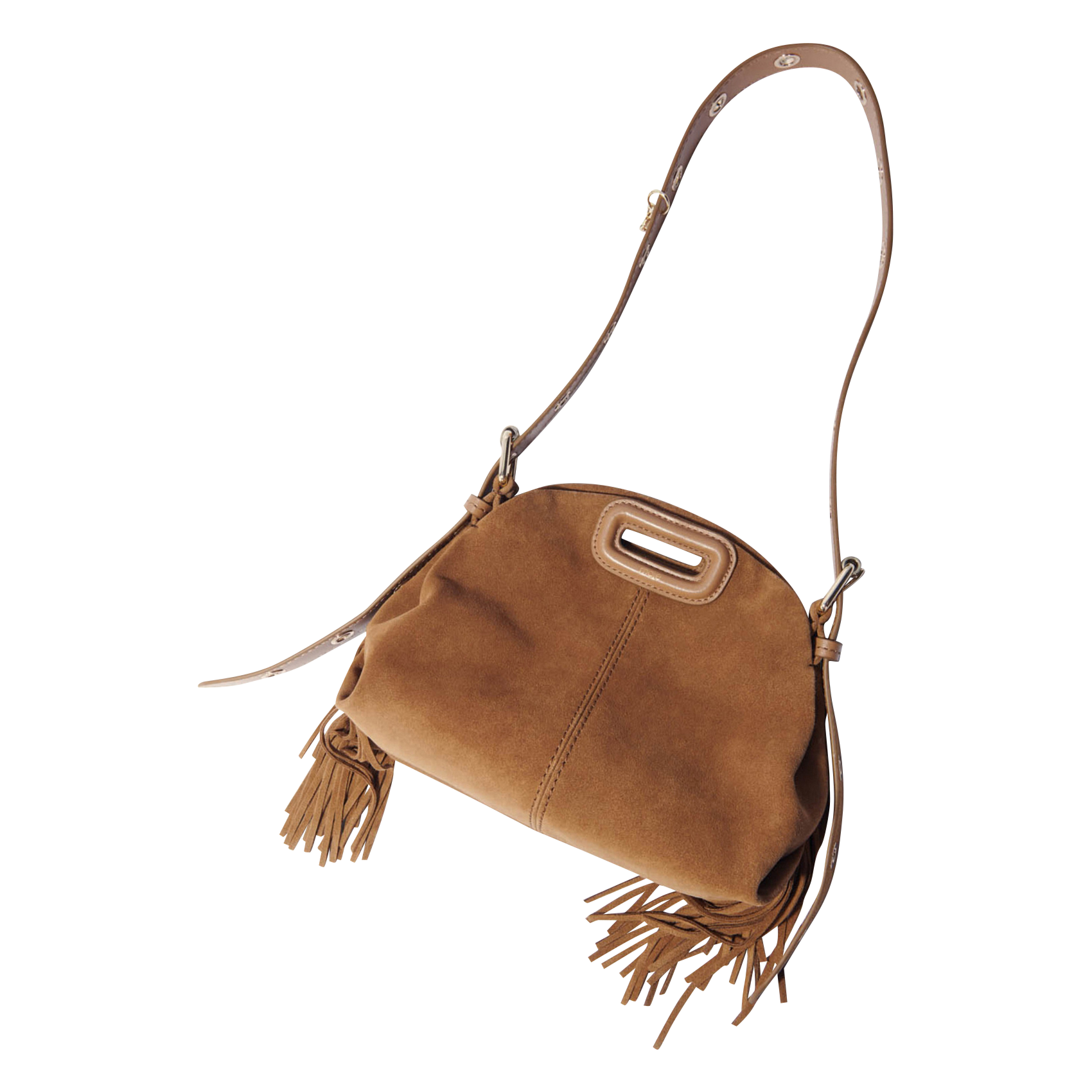 MISS M MINI - Sac bandoulière en cuir velours | Beige