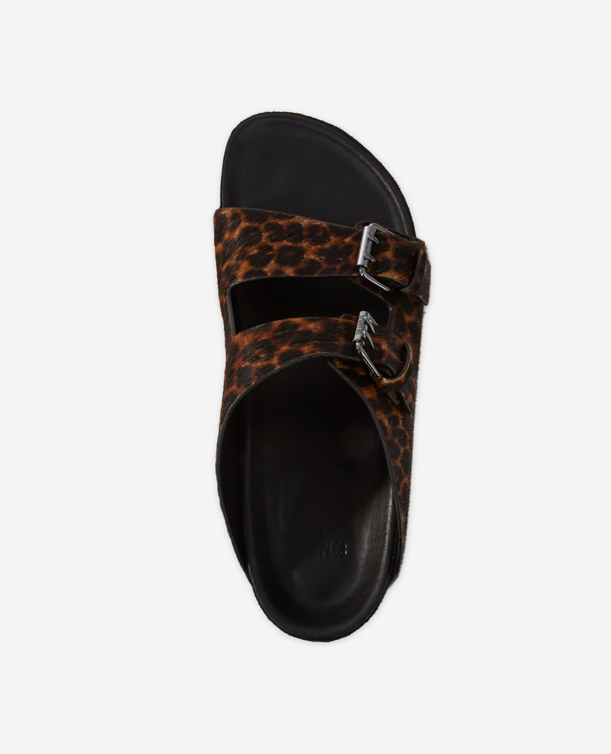 Sandales en cuir léopard