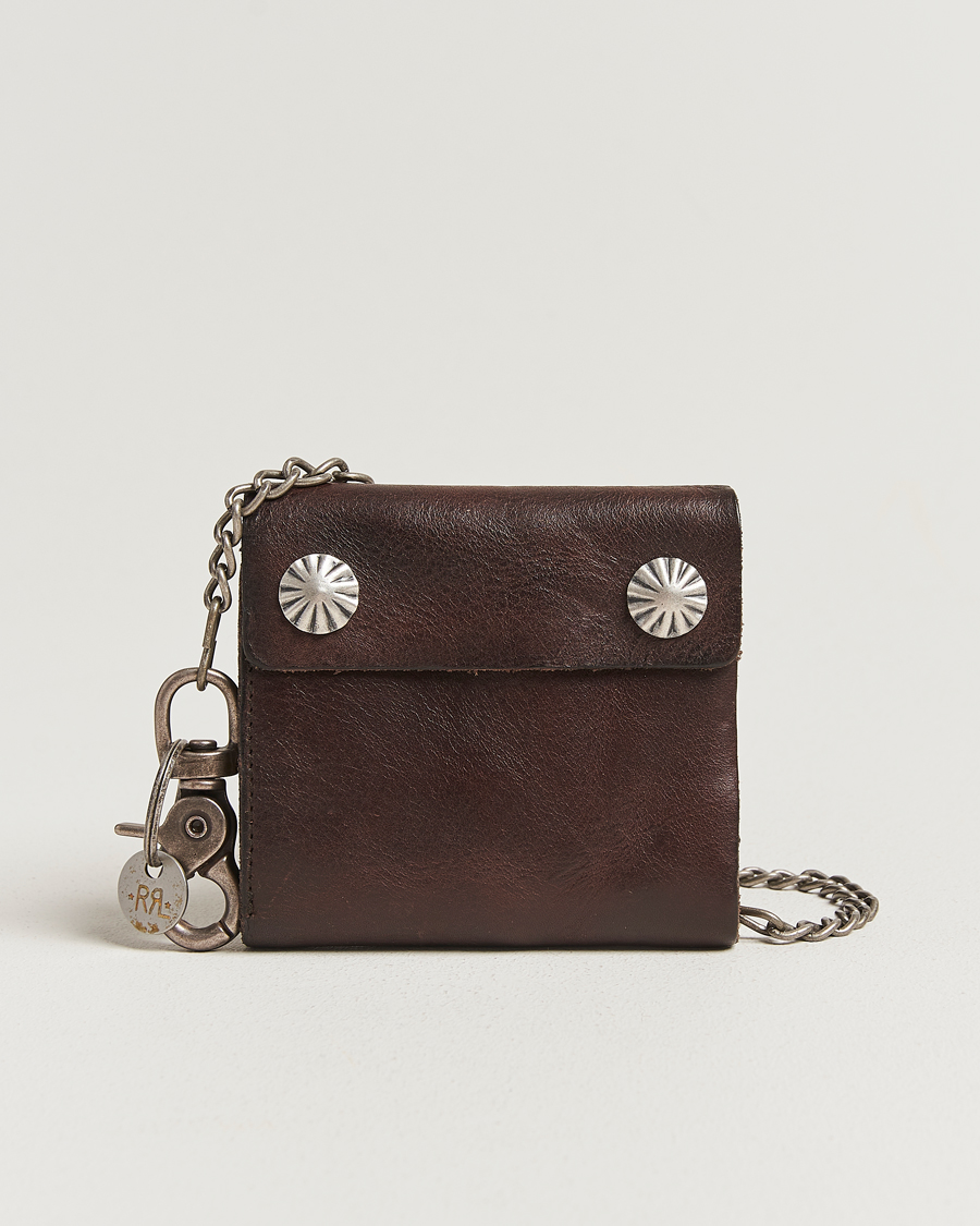 RRL Concha Ryder Wallet Dark Brown