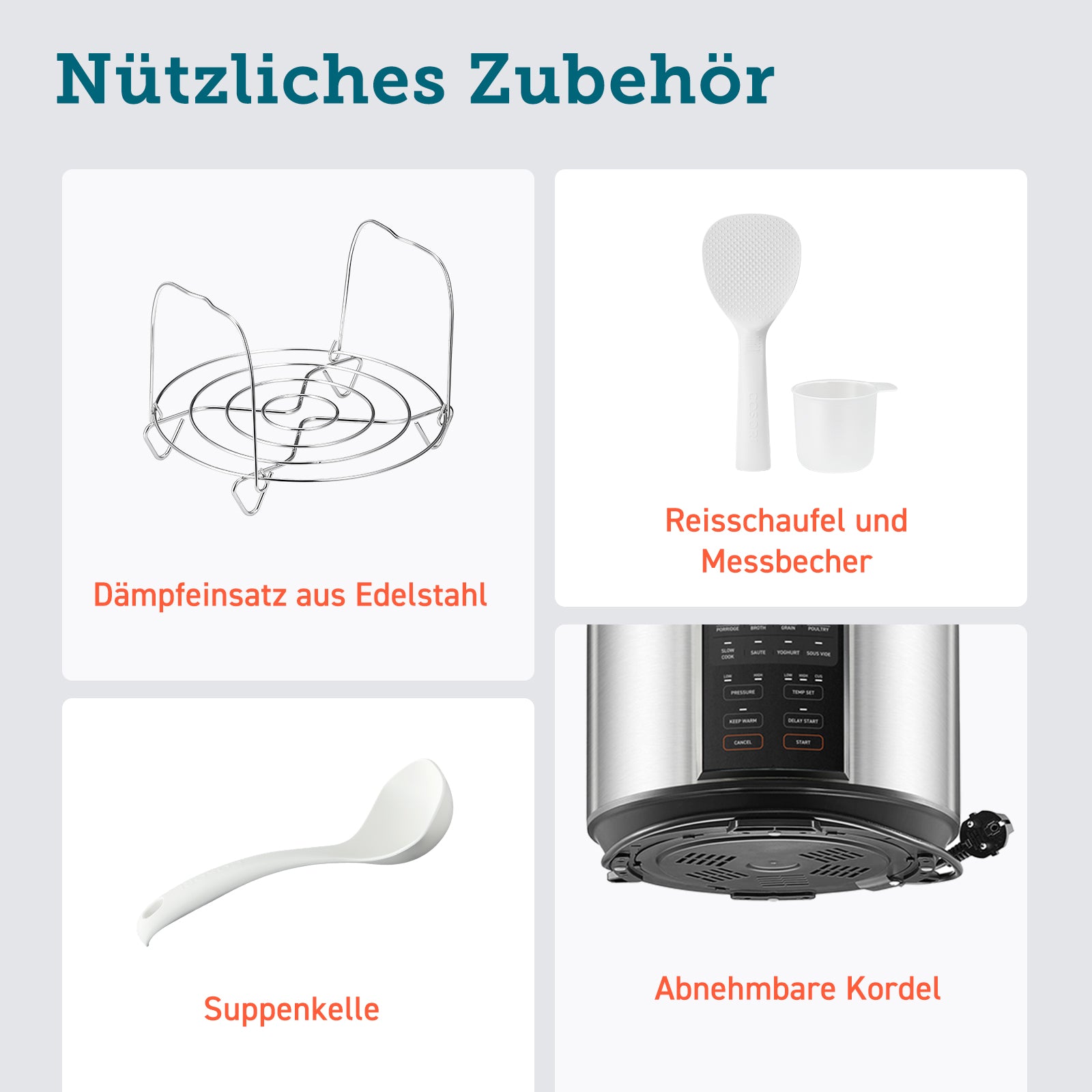 COSORI 5,7 L Schnellkochtopf, Schwarz