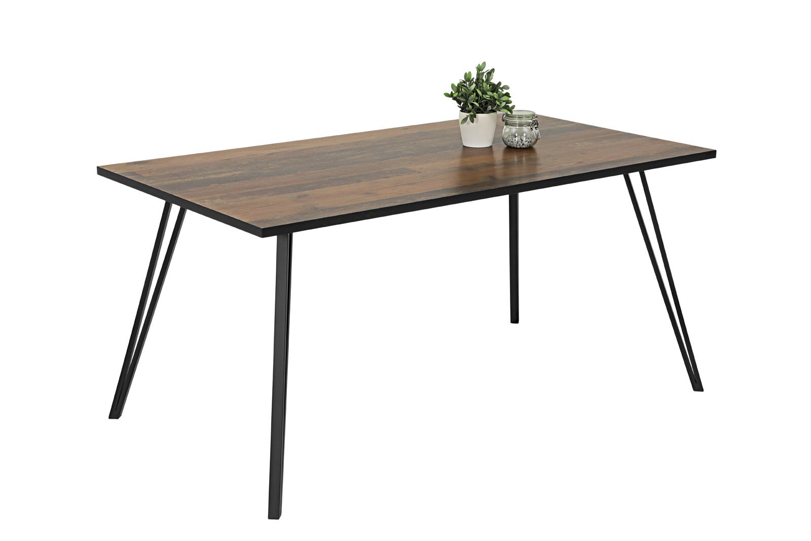 Tisch Oksana Oldwood/Schwarz 160/76/90 cm