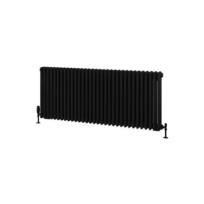 Eastbrook Rivassa 3 koloms radiator 145x60cm staal 2609W zwart mat