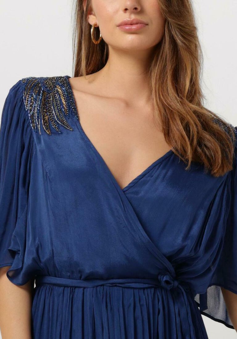 LOUIZON blauwe louizon maxi jurk astral