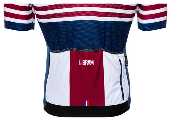 Maillot Manches Courtes LeBram Tourmalet Bordeaux Marine