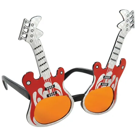 amscan Spaß-Brille Rockgitarre
