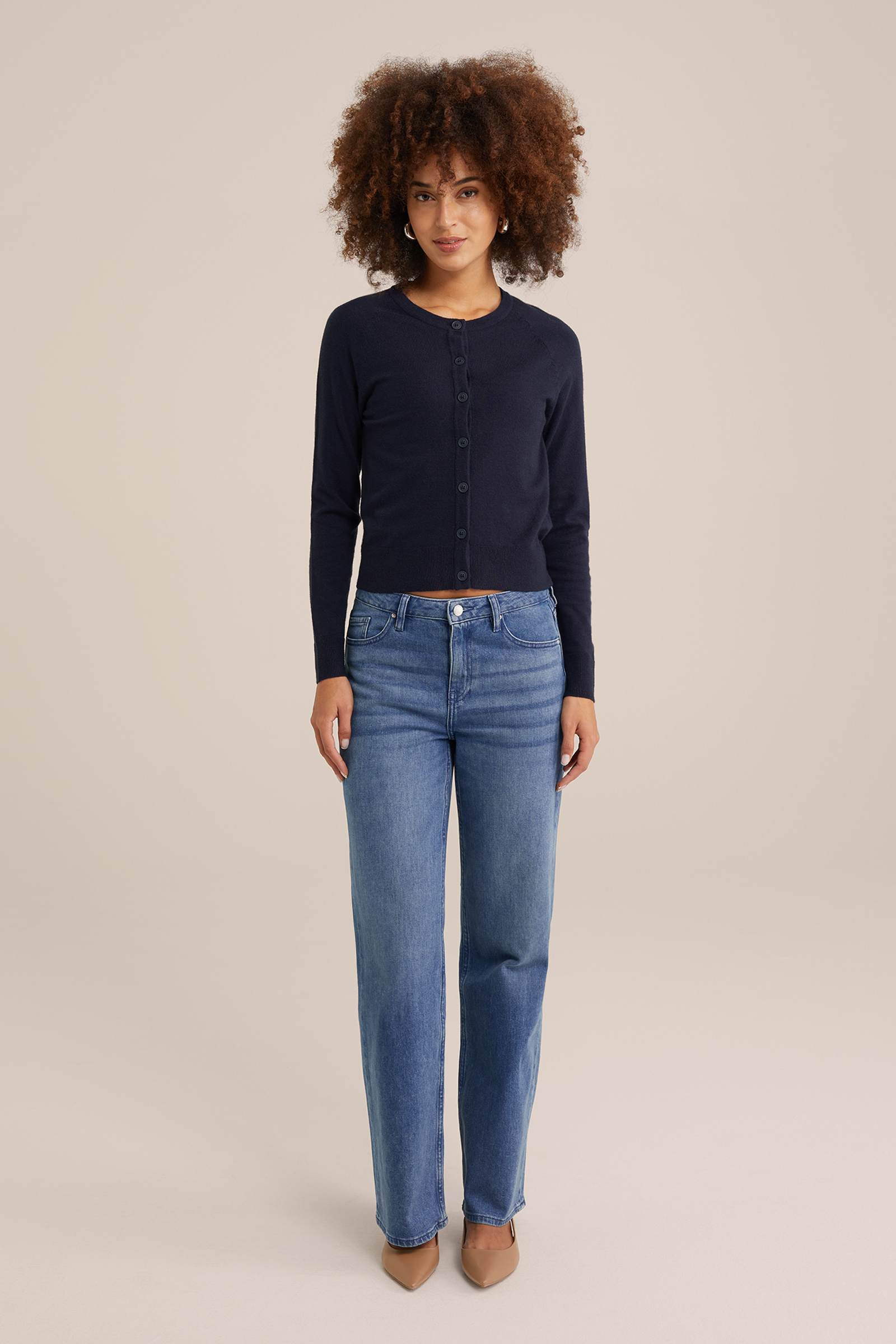 gebreid vest WE Fashion Donkerblauw