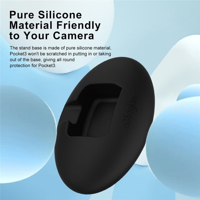 AMAGISN Til DJI Osmo Pocket 3 Kamera Silikone Base Stativ Holder Selvklæbende