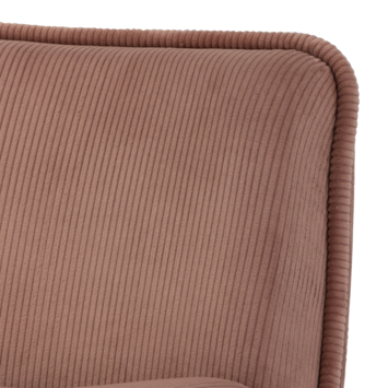 KARWEI fauteuil Amber terracotta ribstof