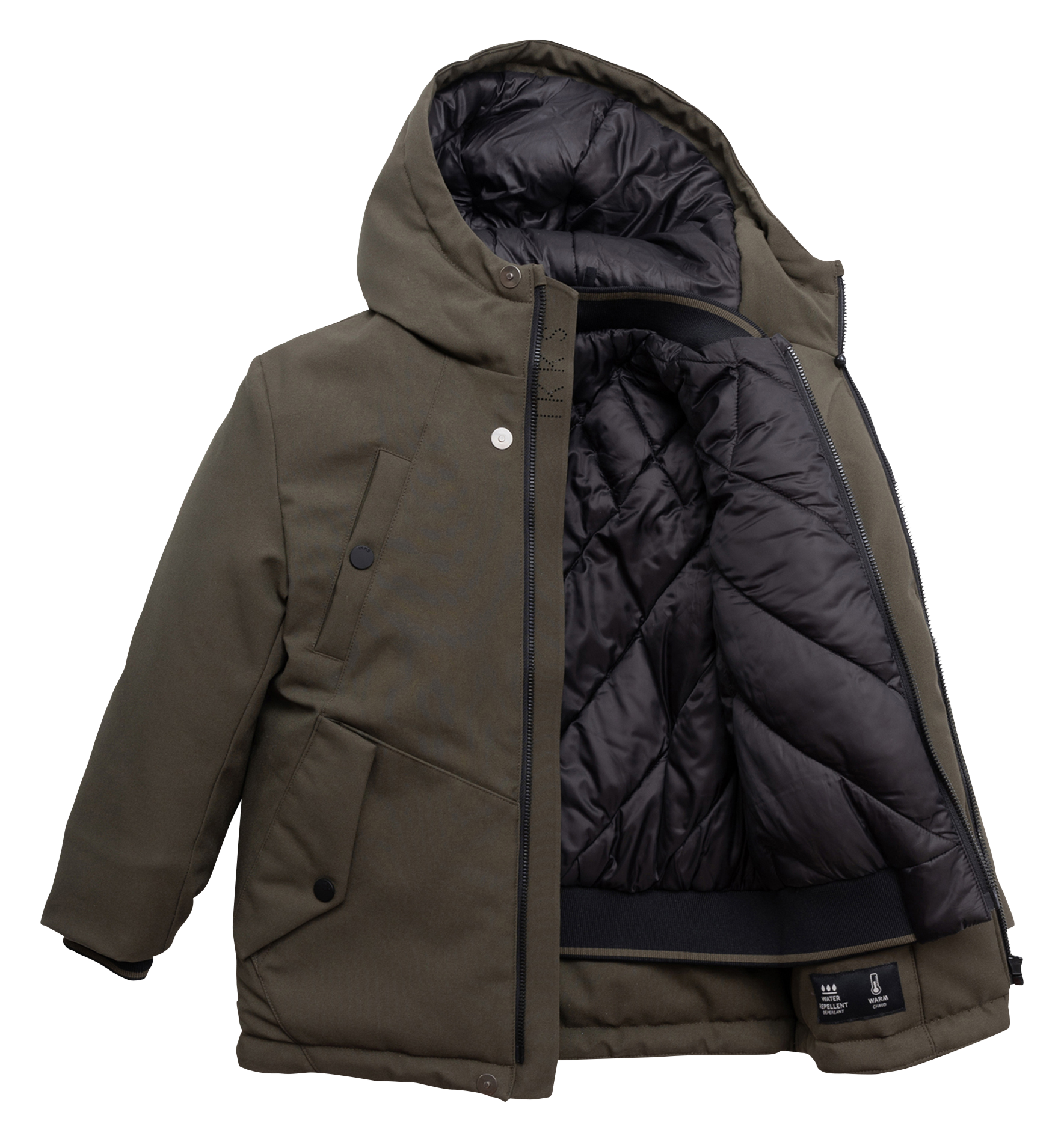 Parka deux-en-un matelassée| Kaki