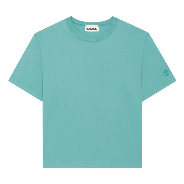 SMALLABLE BASICS T-Shirt Garçon Oversize Coton Bio | Vert Menthe