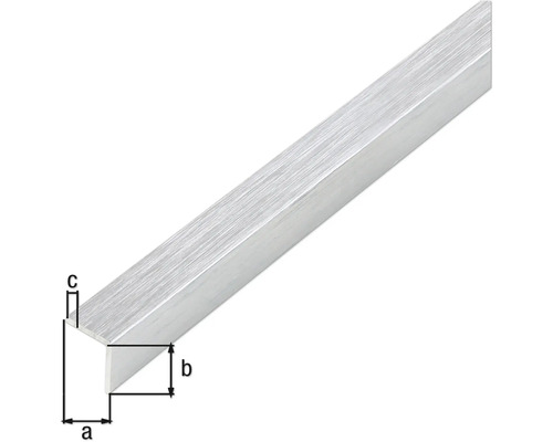 Aluminium hoekprofiel, RVS uitvoering, lichte kleur, zelfklevend, 10x10x1 mm, 1 m