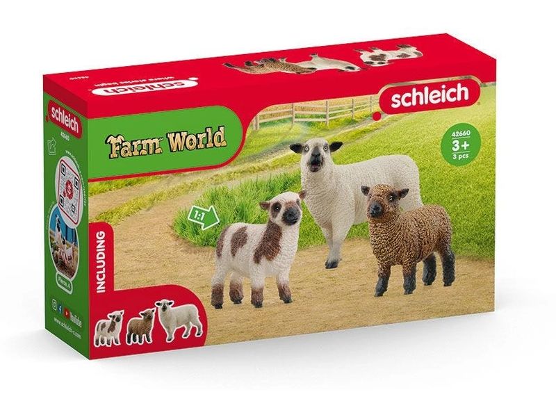 Schleich Spielfigurenset Farm World Schaffreunde Spielzeug-Tierfiguren
