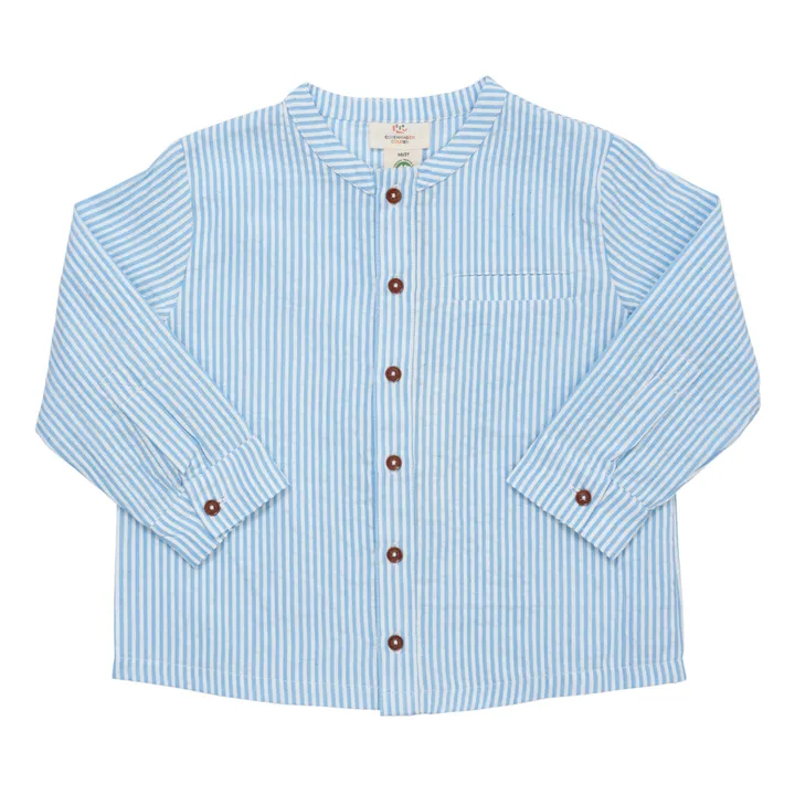 Copenhagen Colors Chemise Seersucker | Bleu ciel