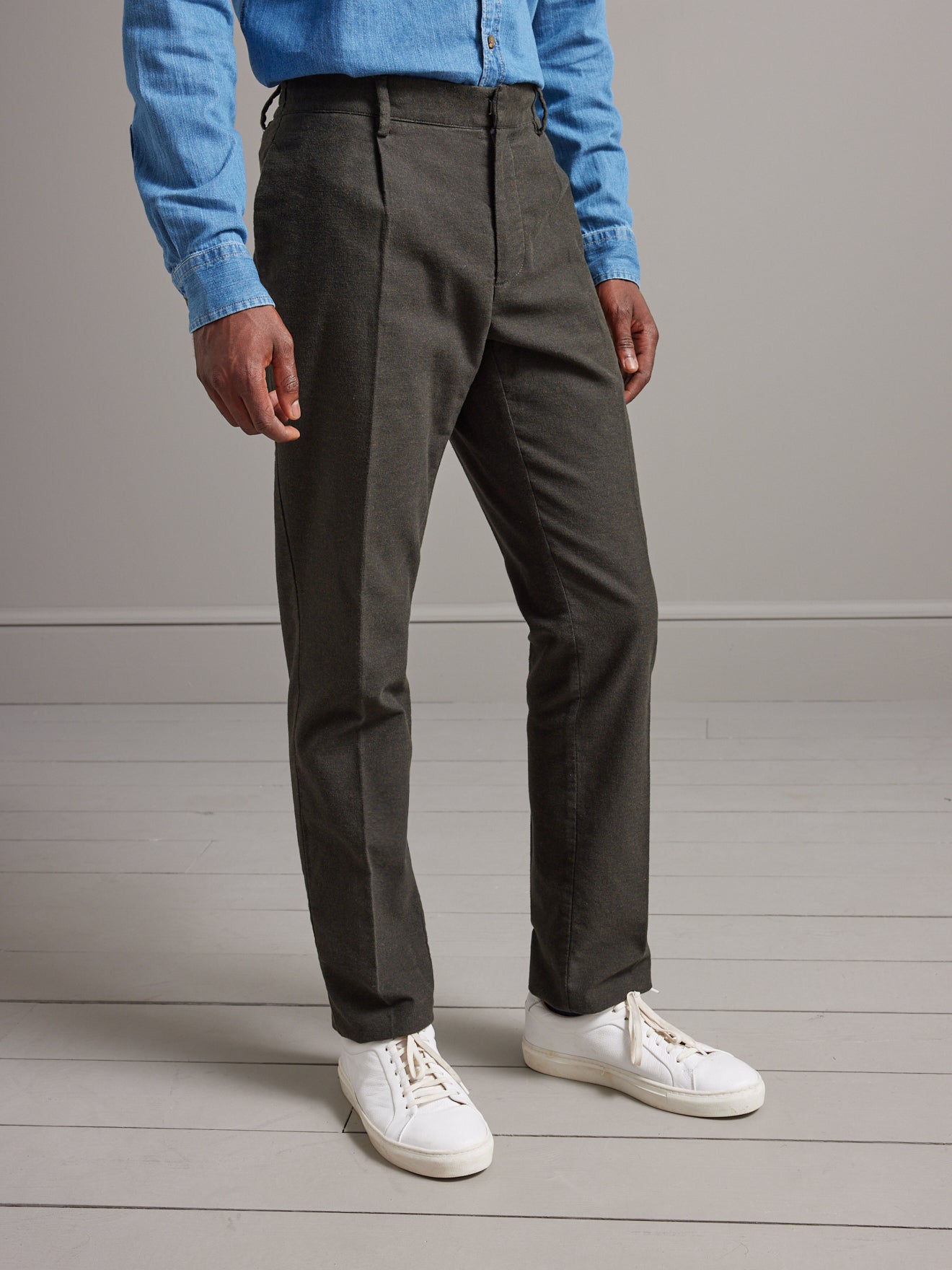 Pantalon tweed taille élastiquée homme