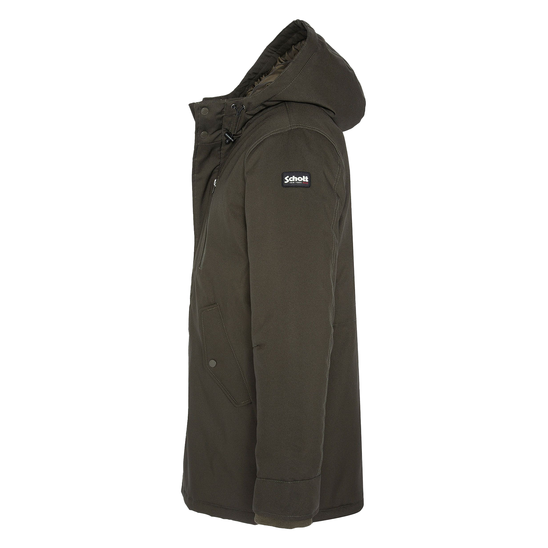 Parka col montant à capuche | Kaki