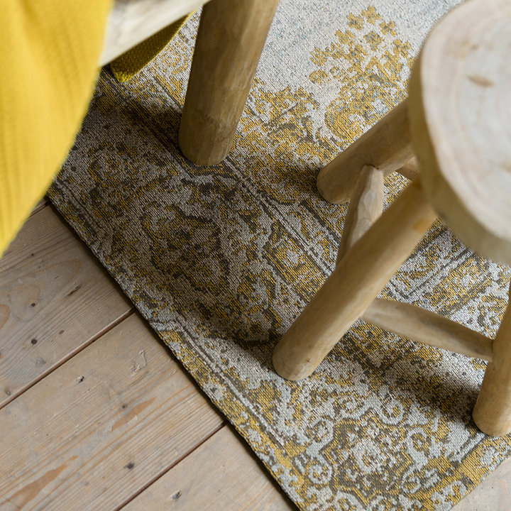 Vintage vloerkleed - Dreams Oker Geel | Oosterse look & feel