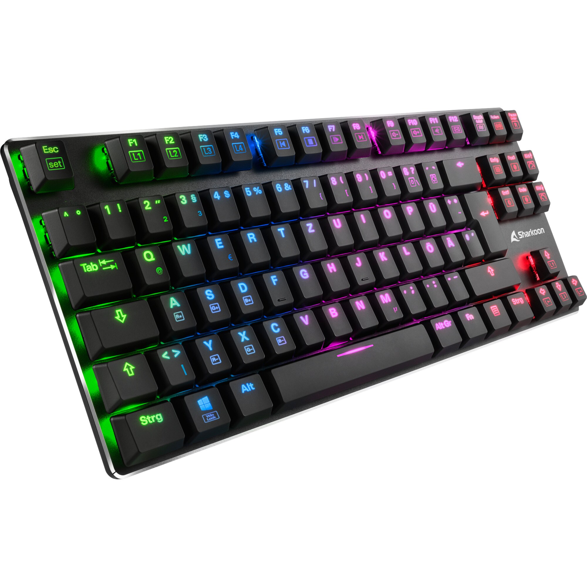 Sharkoon Gaming-Tastatur PureWriter TKL RGB