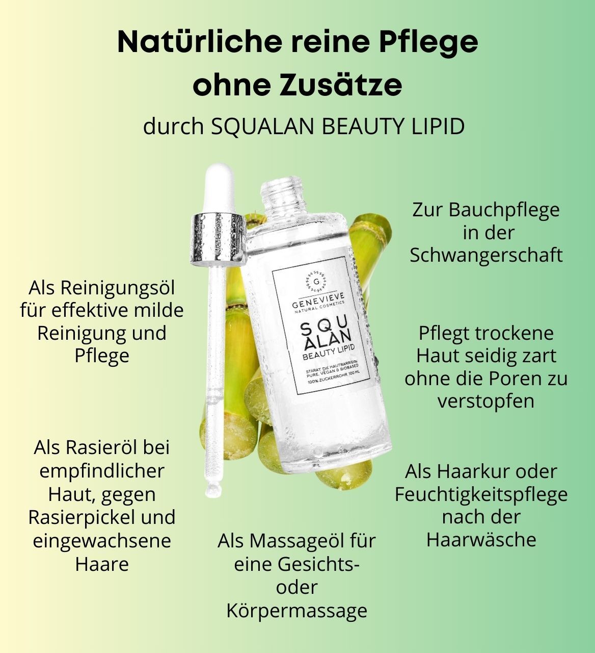 GENEVIEVE - SQUALAN BEAUTY LIPID - Feuchtigkeitsserum für Gesicht, Körper, Haare