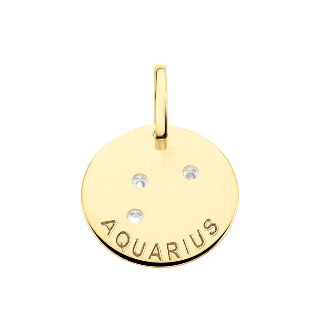 Pendentif Or Jaune Astraea Oxyde De Zirconium