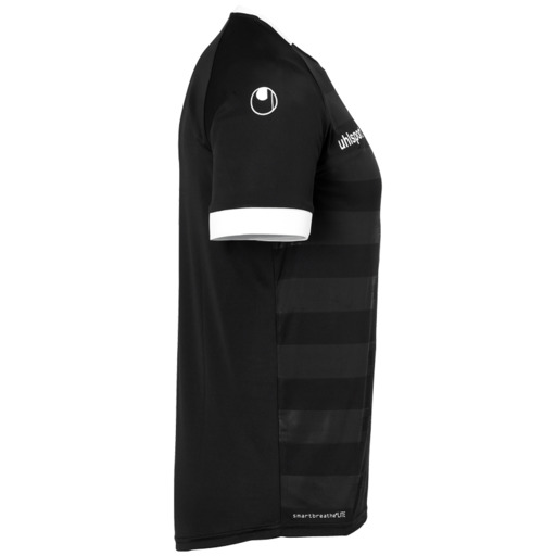 Camisa de manga curta da Divisão II, preta/branca, Uhlsport
