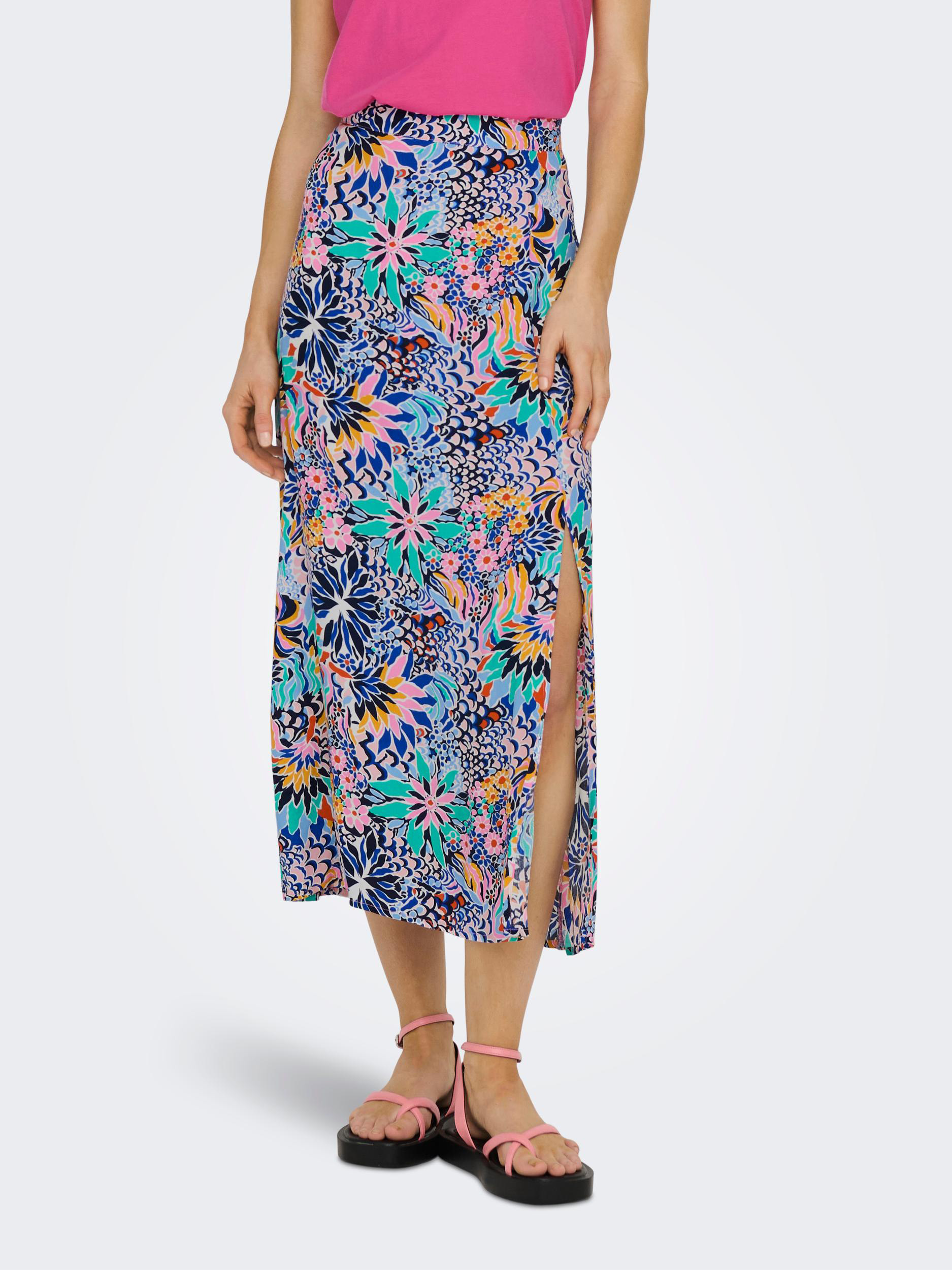 Saia midi floral