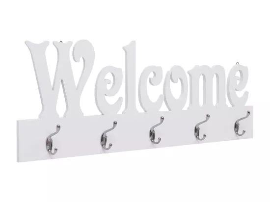 Porte-manteau mural WELCOME Blanc 74x29,5 cm