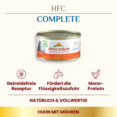 Almo Nature HFC Complete Katzenfutter Huhn & Karotten 70g
