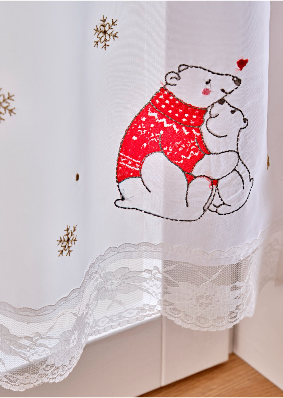 Brise-bise avec ours polaires brodés