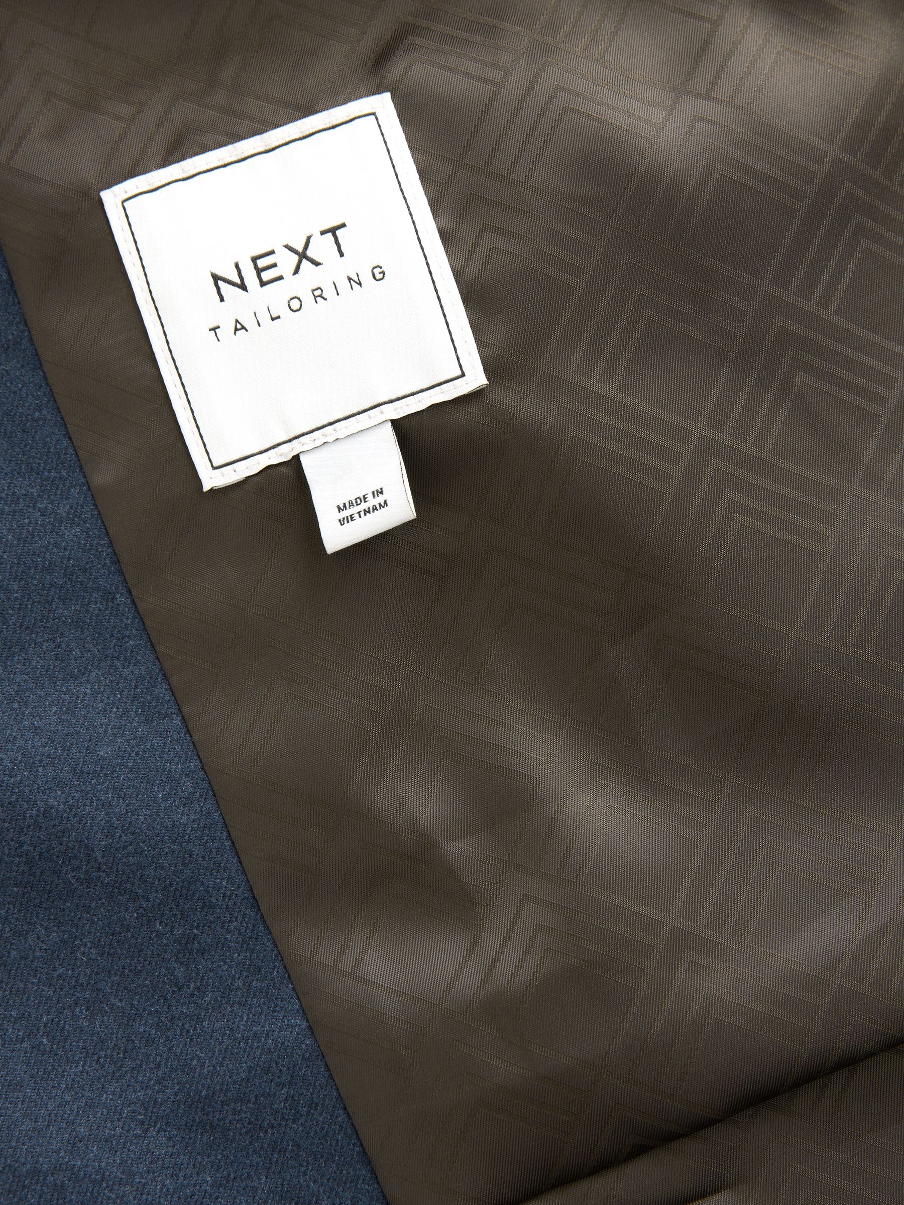 Blauw - Slim Fit Textured Flannel Suit Waistcoat