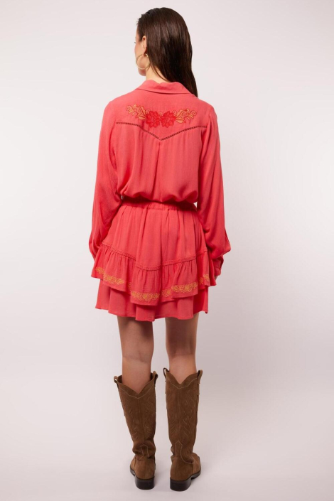 Fluresk roze dames rok