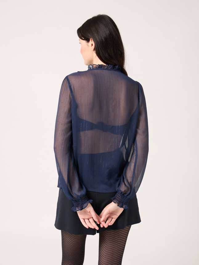 Chemise détails métalisés