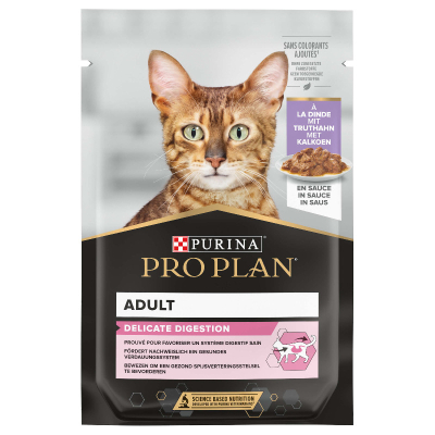 Pro Plan Katzenfutter Adult Delicate Digestion Truthahn in Sauce 26x85g