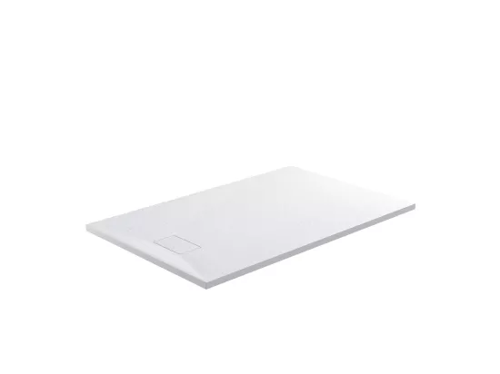 Receveur de douche 90 x 120 cm extra plat PIATTO en SoliCast® surface ardoisée blanc