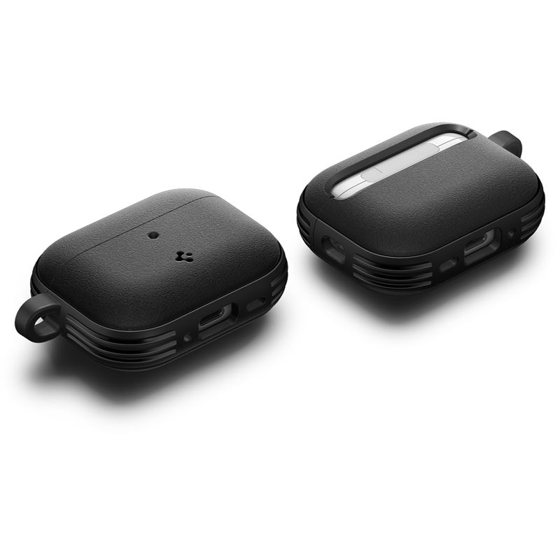 AirPods Pro 3 Vault Gummi Schutzhülle Abdeckung mit Karabiner (ACS09826) - Schwarz