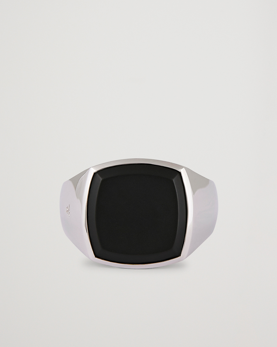 Tom Wood Cushion Black Onyx Ring Silver