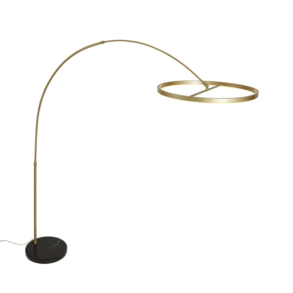 Design booglamp goud incl. LED 3-staps dimbaar - Anello