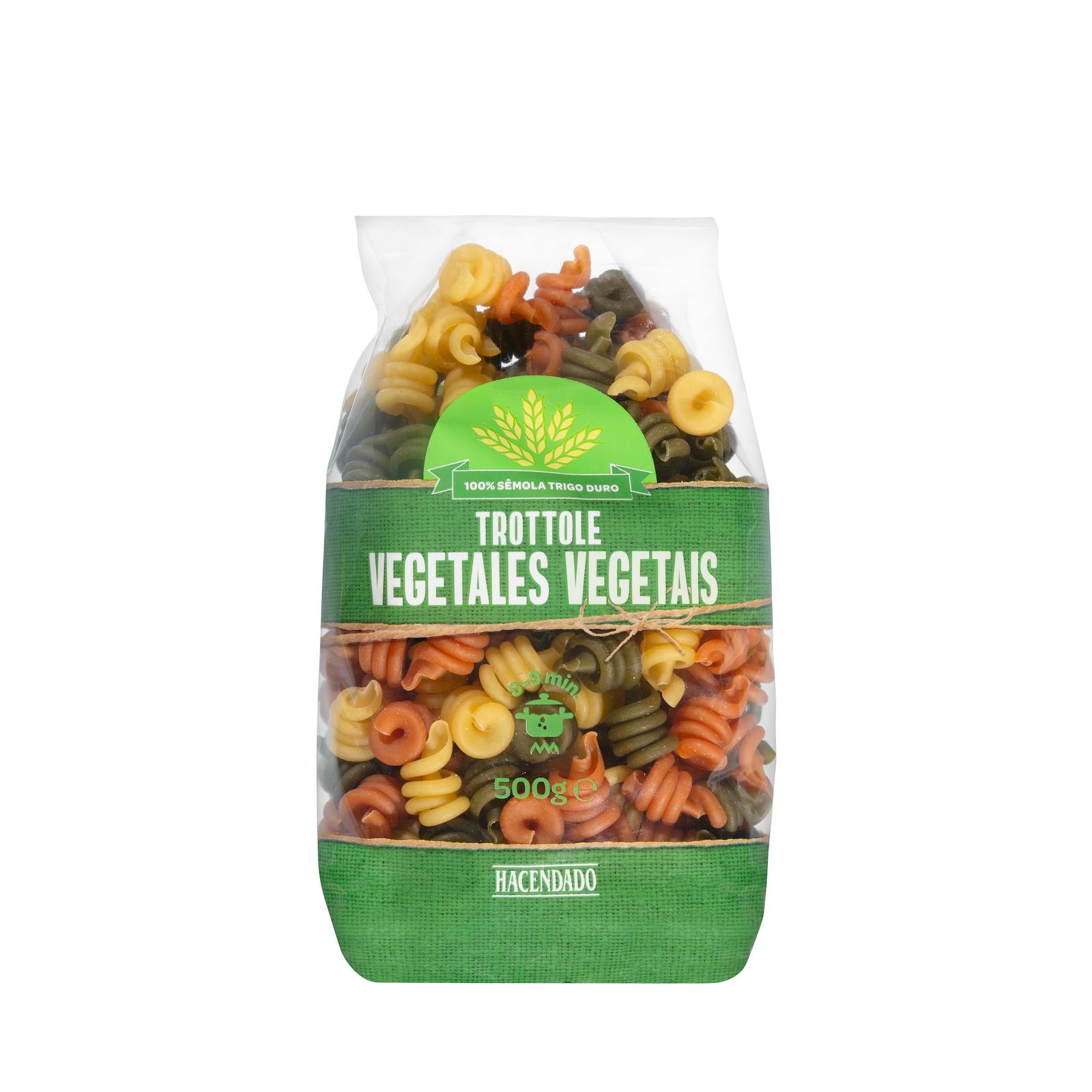 Pâtes trottole aux légumes Hacendado