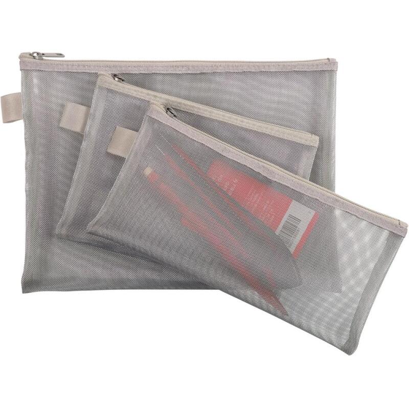 Pochette zip nylon argent - Argent